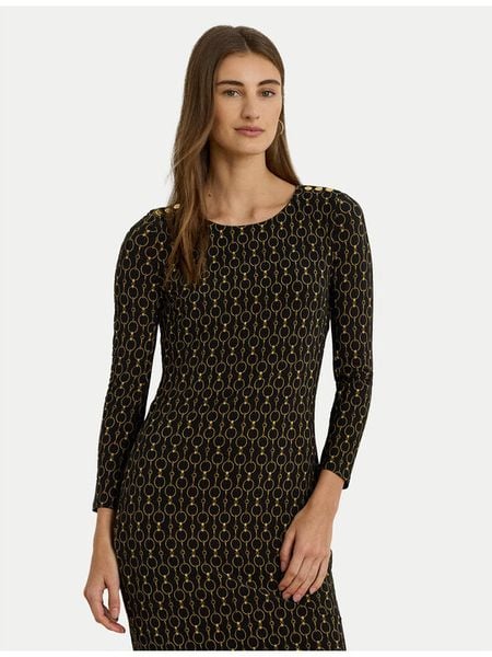 LAUREN RALPH LAUREN Sukienka codzienna 200980037001 Czarny Slim Fit. Czarne sukienki damskie Lauren Ralph Lauren, na co dzień, bez wzorów, z syntetyku, bez kołnierzyka, bez ramiączek, proste. Za 959.99 zł.