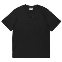 T-shirt sportowy z krótkim rękawem męski Jacquard Label T-shirt. Czarne koszulki sportowe męskie Prosto., m, bez wzorów, z bawełny, bez ramiączek. Za 164.99 zł.