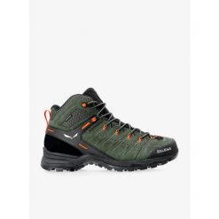 Buty trekkingowe Salewa Alp Mate Mid WP. Zielone buty zimowe męskie Salewa, bez zapięcia. Za 869.99 zł.