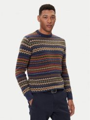 Barbour Sweter Case Fair MKN1027NY72 Granatowy Regular Fit. Niebieskie swetry męskie Barbour, l, bez wzorów, z wełny, bez kołnierzyka, bez ramiączek. Za 689.99 zł.