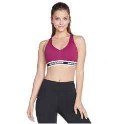 Biustonosz sportowy damski Skechers Go Walk Jacquard Bra. Fioletowe bielizna sportowa damska Skechers, s, bez wzorów, z elastanu. Za 149.99 zł.