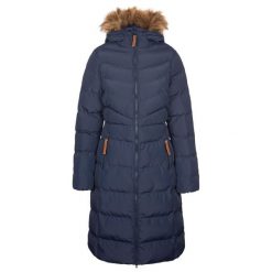 Ocieplana Kurtka Damska Audrey. Niebieskie kurtki sportowe damskie Trespass, na zimę, s, bez wzorów, z futra, bez ramiączek, z kapturem, trekkingowe. Za 391.99 zł.