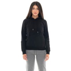 Bluza zimowa Damen z Kapuze zum Überziehen, Leone 1947 Braid-Einsätze. Czarne bluzy damskie LEONE 1947 APPAREL, na zimę, bez wzorów, z bawełny, sportowe, bez ramiączek, bez kaptura. W wyprzedaży za 176.82 zł.