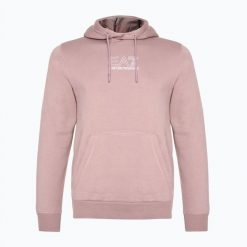 Bluza EA7 Emporio Armani Train Core. Czerwone bluzy damskie EA7 Emporio Armani, m, bez wzorów, z bawełny, klasyczne, bez ramiączek, bez kaptura. Za 379.99 zł.