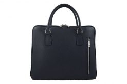 Torba skórzana na laptopa BARBERINI'S granatowa 899-4. Niebieskie torby na laptopa damskie Barberinis, bez wzorów, ze skóry, na ramię, małe. Za 349.99 zł.