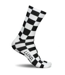 Skarpetki Rowerowe Unisex Luxa Squares. Białe skarpetki damskie LUXA, bez wzorów, z materiału. Za 69.00 zł.