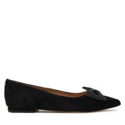 Baleriny LAUREN RALPH LAUREN. Brązowe balerinki damskie Lauren Ralph Lauren, bez wzorów, bez obcasa, bez zapięcia. Za 729.99 zł.