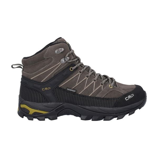 Buty trekkingowe męskie CMP Rigel Mid WP. Brązowe buty sportowe męskie CMP, z materiału, bez zapięcia. Za 366.66 zł.