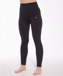 Legginsy damskie Brubeck JOGA MERINO. Czarne legginsy damskie Brubeck, bez wzorów, ze skóry. Za 199.99 zł.