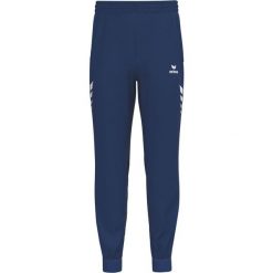 Spodnie dresowe Erima Cmpt Wings Blue Junior. Niebieskie spodnie dresowe damskie Erima, bez wzorów, z dresówki, sportowe, do piłki nożnej. Za 320.99 zł.