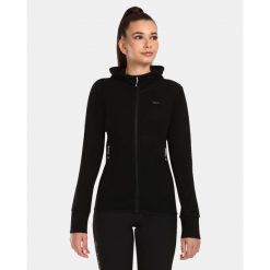 Damski sweter z wełny merynosów z kapturem Kilpi WOLIE-W. Czarne swetry nierozpinane damskie Kilpi, l, bez wzorów, z wełny, sportowe, bez kołnierzyka, bez ramiączek. Za 339.43 zł.