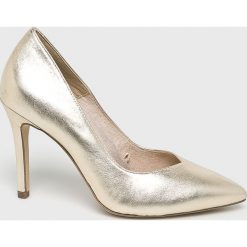 Tamaris - Szpilki. Żółte szpilki damskie Tamaris, bez wzorów, z materiału, bez obcasa, na obcasie, bez zapięcia. W wyprzedaży za 179.90 zł.