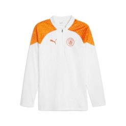 Top treningowy Manchester City 2023/24. Białe bluzy męskie Puma, s, bez wzorów, sportowe, bez ramiączek, bez kaptura. W wyprzedaży za 251.20 zł.