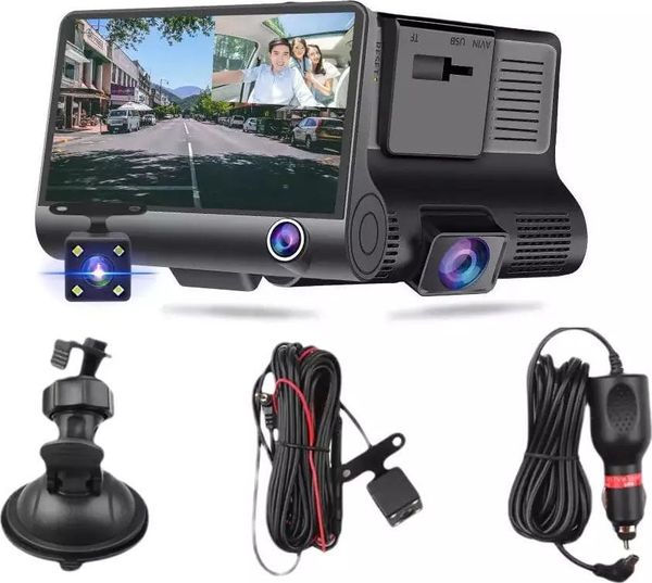 RoGer 3in1 Car video recorder with integrated front / rear / inside camera / Full HD / 170 degree view. Wideorejestratory Roger. Za 174.25 zł.