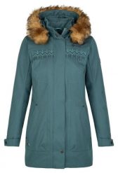 Płaszcz zimowy damski Kilpi PERU-W. Czarne płaszcze damskie Kilpi, na zimę, m, bez wzorów, z materiału, eleganckie, bez kołnierzyka, bez kaptura. Za 350.50 zł.