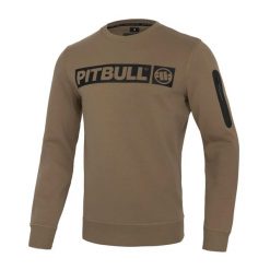 Bluza sportowa męska Pitbull West Coast Beyer Crewneck. Brązowe bluzy sportowe męskie PITBULL, m, bez wzorów, bez kaptura. W wyprzedaży za 209.00 zł.