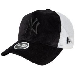 Czapka z daszkiem dla dorosłych New York Yankees Velour Trucker Cap. Białe czapki damskie New Era, bez wzorów, z poliesteru, casualowe. Za 260.00 zł.