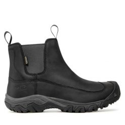 Sztyblety Keen. Czarne botki męskie Keen, bez wzorów, bez obcasa, bez zapięcia. Za 519.99 zł.