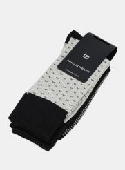 PAKO LORENTE - Zestaw skarpet męskich szaro-czarny. Czarne skarpety męskie Pako Lorente, bez wzorów, z bawełny. Za 89.99 zł.