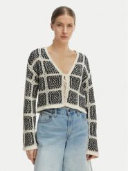 ONLY Kardigan Loa 15356436 Beżowy Regular Fit. Brązowe kardigany damskie ONLY, s, bez wzorów, z bawełny, bez kołnierzyka. Za 169.99 zł.