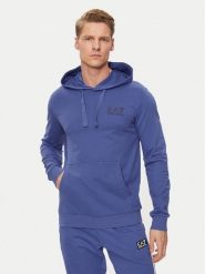 EA7 Emporio Armani Bluza 8NPM18 PJ05Z 1557 Niebieski Regular Fit. Niebieskie bluzy męskie EA7 Emporio Armani, m, bez wzorów, z bawełny, bez ramiączek, bez kaptura. Za 519.99 zł.