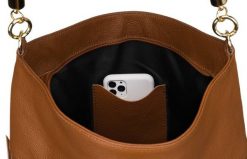 Shopperka skórzana Peterson camelowa [DH] PTN TWP-011. Shopperki damskie Peterson, bez wzorów, ze skóry, na ramię, bez dodatków. Za 436.00 zł.