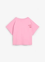 T-shirt oversize. Czerwone t-shirty damskie bonprix, bez wzorów, z bawełny, bez kołnierzyka, bez ramiączek. Za 64.99 zł.