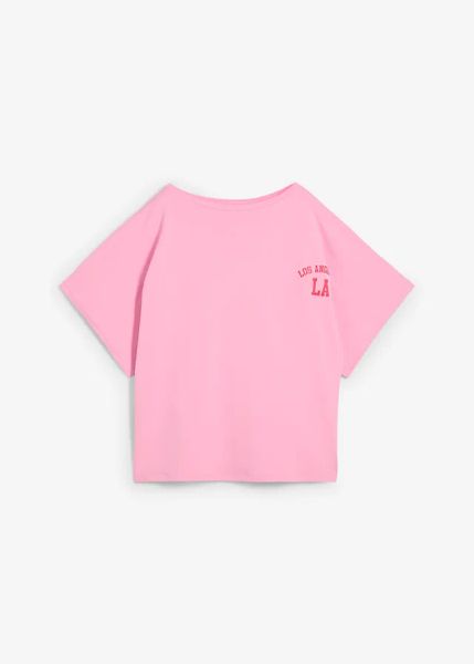 T-shirt oversize. Czerwone t-shirty damskie bonprix, bez wzorów, z bawełny, bez kołnierzyka, bez ramiączek. Za 64.99 zł.