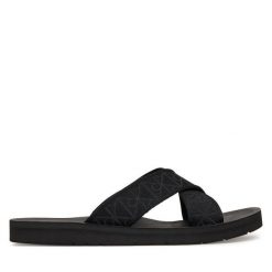 Klapki Calvin Klein. Czarne klapki męskie Calvin Klein, bez wzorów, bez zapięcia. Za 289.99 zł.