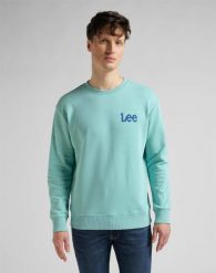 LEE WOBBLY LEE SWS MĘSKA BLUZA KLASYCZNA MINT BLUE L81MSPUD 112145601. Niebieskie bluzy męskie Lee, l, bez wzorów, klasyczne, bez ramiączek, bez kaptura. Za 139.99 zł.