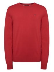 Tommy Hilfiger Sweter Essential Ssnl MW0MW39999 Czerwony Regular Fit. Czerwone swetry męskie Tommy Hilfiger, l, bez wzorów, z bawełny, bez kołnierzyka, bez ramiączek. Za 429.99 zł.