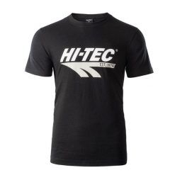 Koszulka męska Hi-Tec Retro - czarna, Rozmiar L. Czarne t-shirty męskie Hi-tec, l, bez wzorów, z bawełny, bez kołnierzyka, bez ramiączek. Za 39.99 zł.