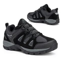 Buty trekkingowe męskie KADVA Traver Low WP. Czarne buty zimowe męskie KADVA, bez wzorów, bez obcasa, bez zapięcia. Za 139.99 zł.