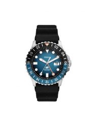 Fossil Zegarek Blue GMT FS6049 Czarny. Czarne, analogowe zegarki męskie FOSSIL, bez wzorów. Za 539.99 zł.