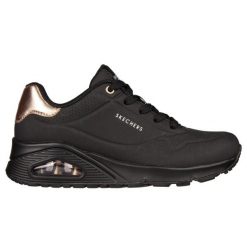 Sneakersy damskie Skechers Uno Golden Air. Czarne obuwie sportowe damskie Skechers, bez wzorów, z gumy, bez zapięcia, trekkingowe, Skechers Sport. Za 329.99 zł.