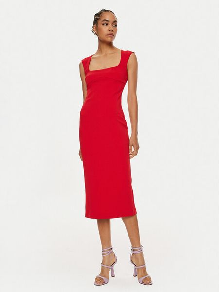 Pinko Sukienka koktajlowa Valensole 103960 A20A Czerwony Slim Fit. Czerwone sukienki damskie Pinko, bez wzorów, z syntetyku, wizytowe, bez kołnierzyka, bez ramiączek. Za 1,219.00 zł.