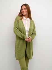 Kaffe Kardigan Kaemeria 10506359 Zielony Regular Fit. Zielone kardigany damskie Kaffe, s, bez wzorów, z bawełny, bez kołnierzyka. Za 269.99 zł.