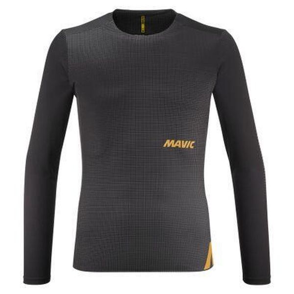 Dżersej z długim rękawem Mavic Crosstrail. Czarne bluzy męskie MAVIC, bez wzorów, z dżerseju, sportowe, bez ramiączek, bez kaptura. Za 388.00 zł.