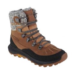 Damskie Buty Do Chodzenia Siren 4 Thermo Nubuck Zip. Brązowe obuwie trekkingowe damskie Merrell, z dzianiny, bez zapięcia. Za 810.55 zł.
