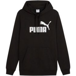 Męska Bluza Z Kapturem ESS No.1 Logo. Czarne bluzy męskie Puma, m, bez wzorów, bez ramiączek, z kapturem. Za 237.99 zł.