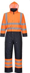 Kurtka męska Portwest S485 - Kombinezon ostrzegawczy kontrastowy ocieplany - pomarańczowy-granat M. Brązowe kurtki męskie Portwest, m, bez wzorów, bez kaptura. Za 395.36 zł.