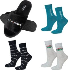 Soxo Kapcie damskie miękkie i skarpetki Friends super prezent dla Niej 3738. Skarpetki damskie Soxo, bez wzorów. Za 119.99 zł.