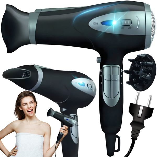 Suszarka do włosów z jonizacją zimnym nawiewem akcesoriami 5w1 2000 W Suszarka do włosów z jonizacją zimnym nawiewem akcesoriami 5w1 2000 W. Suszarki do włosów Retoo. Za 160.99 zł.