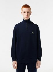 Lacoste Bluza SH1927 Granatowy Classic Fit. Niebieskie bluzy męskie Lacoste, m, bez wzorów, z bawełny, bez ramiączek, bez kaptura. Za 549.99 zł.