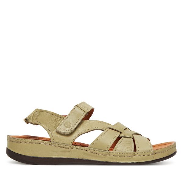 Sandały Comfortabel. Zielone sandały damskie Comfortabel, bez wzorów, bez obcasa, na płaskiej podeszwie, bez zapięcia. Za 199.99 zł.