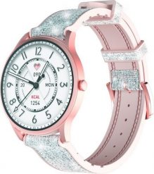 Smartwatch Kieslect Lora Różowy Niebieski (KIESLECT-LORA-P). Czerwone zegarki smartwatch KIESLECT, bez wzorów. Za 201.29 zł.