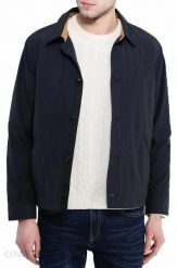 LEE HARRINGTON JACKET NAVY DARKNESS L87TWFML. Niebieskie płaszcze męskie Lee, l, bez wzorów, bez kołnierzyka, bez kaptura. W wyprzedaży za 139.99 zł.
