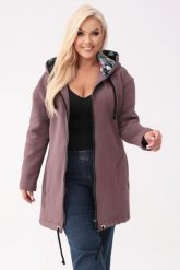 Brązowa bluza z kapturem Flora PLUS SIZE XXL OVERSIZE. Brązowe bluzy damskie Moda Size Plus Iwanek, na jesień, m, bez wzorów, z bawełny, biznesowe, bez ramiączek, z kapturem. Za 339.90 zł.