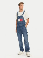 Tommy Jeans Ogrodniczki Ryan DM0DM20440 Niebieski Straight Fit. Niebieskie jeansy męskie Tommy Jeans, z bawełny. Za 359.99 zł.