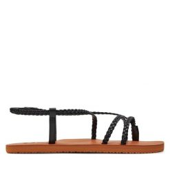 Sandały Billabong. Czarne sandały damskie Billabong, bez wzorów, bez obcasa, na płaskiej podeszwie, bez zapięcia. Za 139.99 zł.